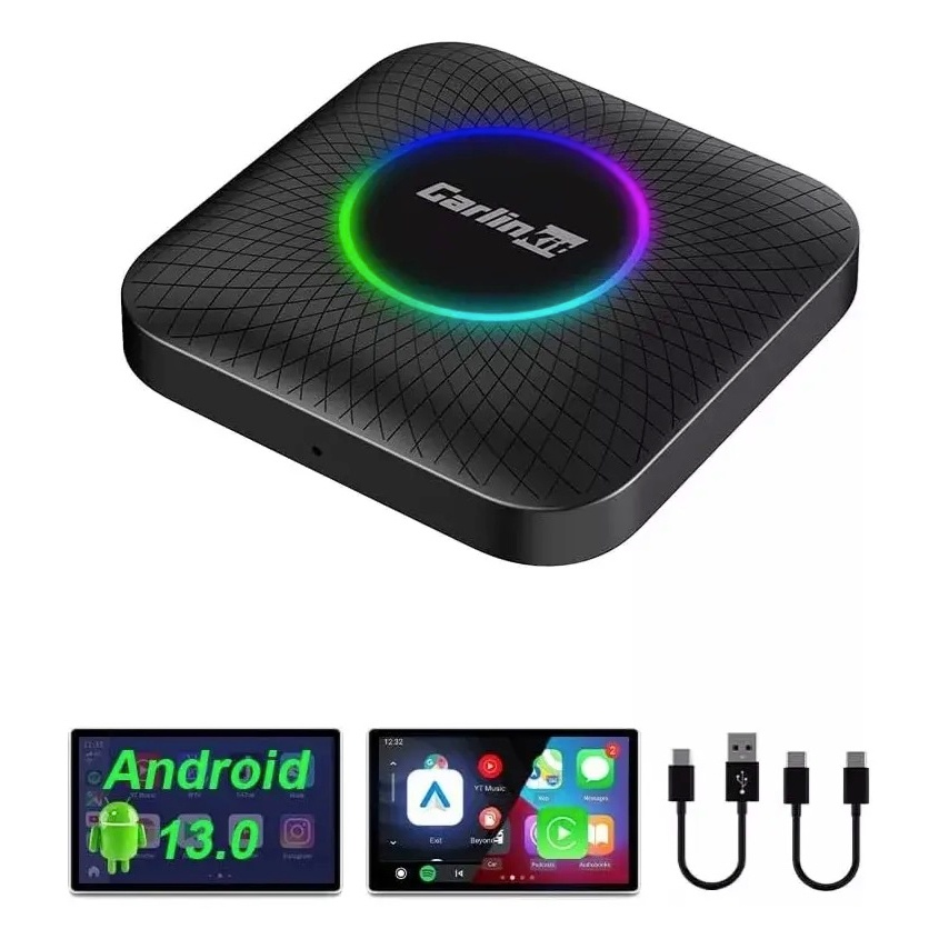 Carlinkit TBox CarPlay AI Box Android 113 8Gb Ram 128gb  Sem Fio Android Auto Wireless Netflix YouTube 4G Multimidia