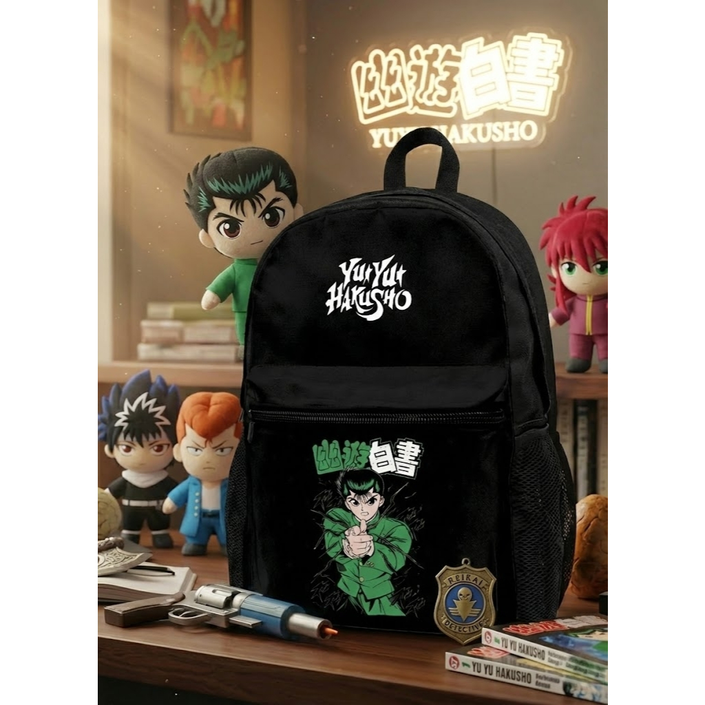 Mochila Yu Yu Hakusho Escolar Viagem Com Compartimento Tablet Notebook Casual Faculdade Infantil Juvenil Adulto Unissex