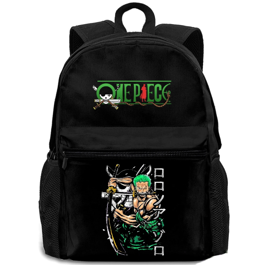 Mochila Roronoa Zoro One Piece Escolar Viagem Compartimento Tablet Notebook Casual Faculdade Juvenil Adulto Unissex