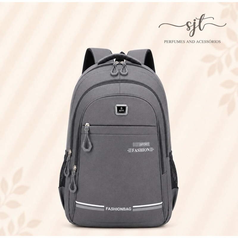 Mochila casual resistente à água, ideal para notebook, faculdade, trabalho ou viagens curtas.