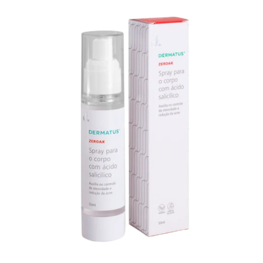Zeroak Spray para o Corpo com Acido Salicílico Peles acneicas; Peles ásperas; Peles com oleosidade Rosto Dermatus