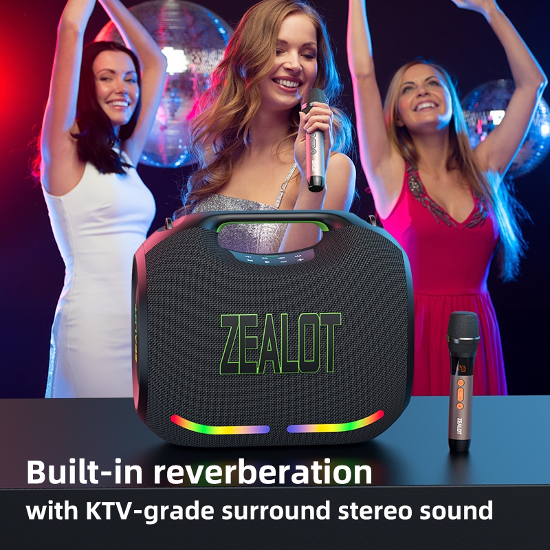 ZEALOT ZE21 Alto-Falante Bluetooth 250W 48000mAh BT5.3 Color Light TWS Emparelhamento De Entrada Multisource usb Para pc