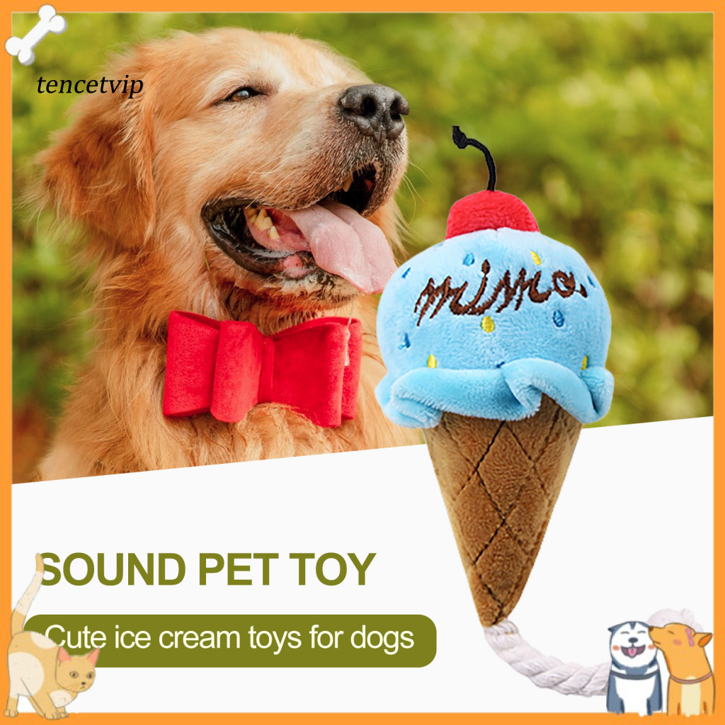 Squeaky Dog Toy with Ropes Pet for Dogs Plush Built-in Sound Bite-resistant Rope Chew for Dental Health Cute Cartoon Des