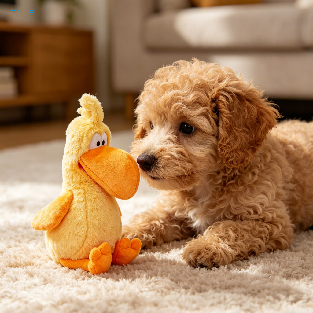 Pet Puzzle Toy Food Hiding Cartoon Toucan Shape Plush Dog Dispenser with Sound Bite-resistant Chew for Dogs Enrichment t