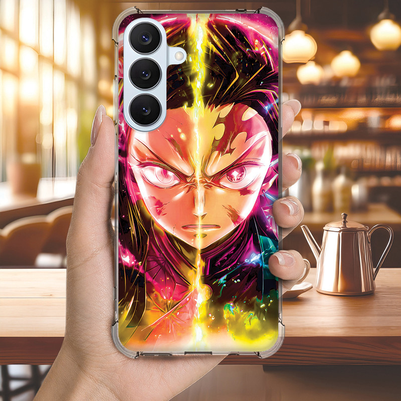 Capa Capinha GALAXY S20 ULTRA FE S10 PLUS S10E S9 S8 A73 A72 Anti-impacto Personalizada anime DEMON slayer (4068)
