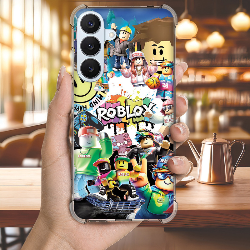 Capa Capinha GALAXY S20 ULTRA FE S10 PLUS S10E S9 S8 A73 A72 Anti-impacto Personalizada gamer ROBLOX blocos (4149)