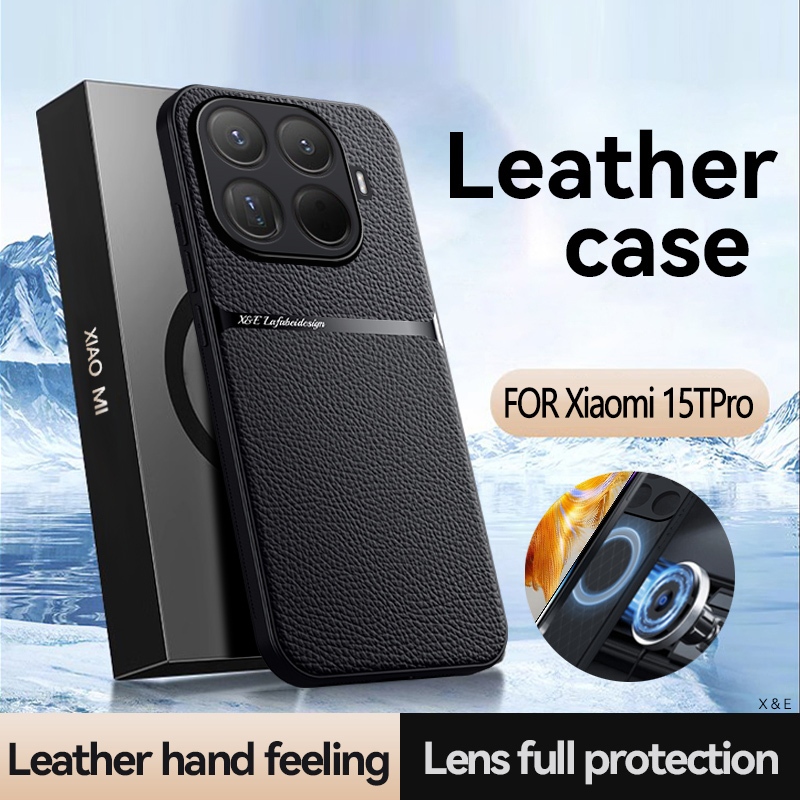 Xiaomi 17T Pro 15T 14T 14 Ultra 5G Xiaomi17T 14TPro Capa De Telefone Magnética De Couro Macio Anti Impressão Digital Cai
