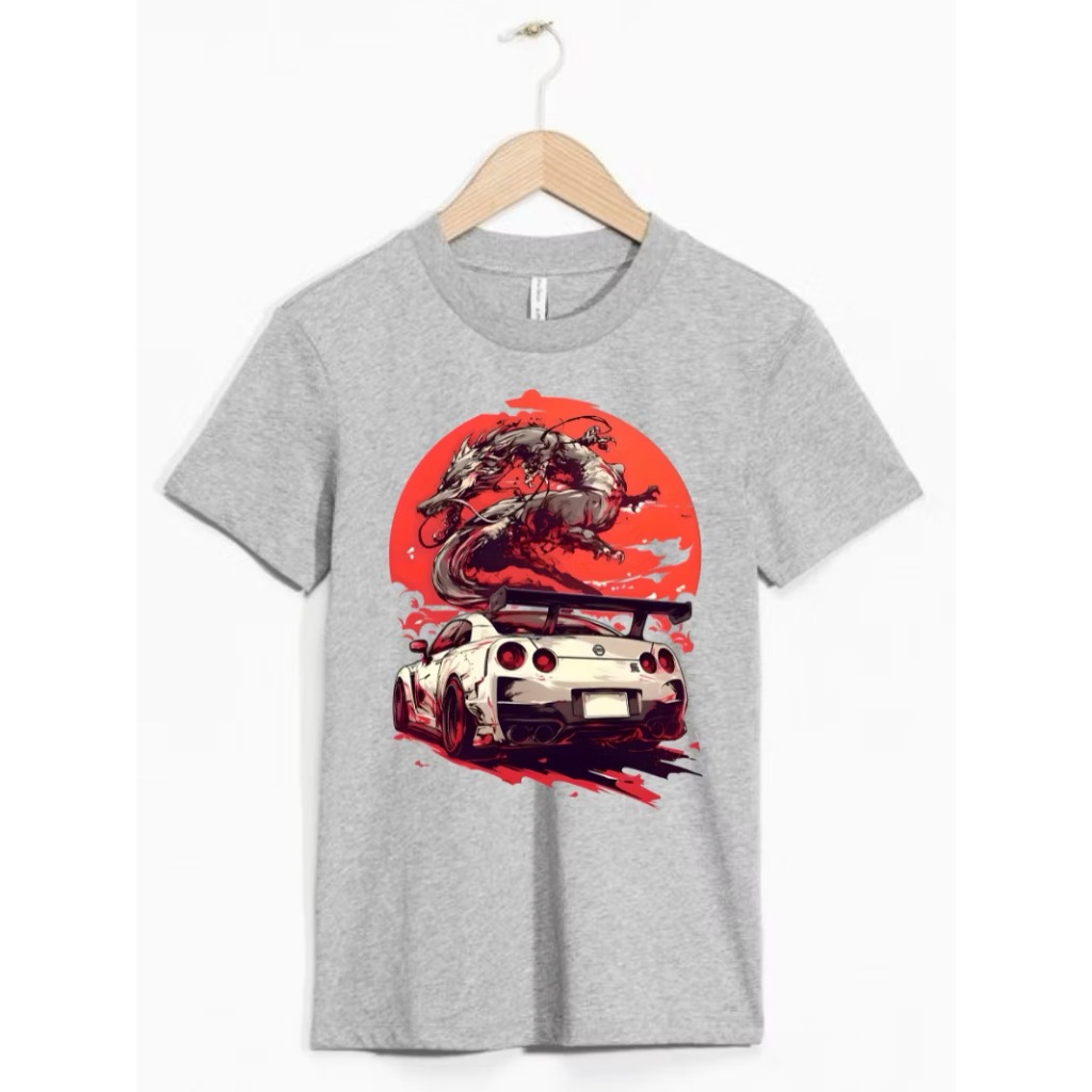 Camiseta GTR R35 Infantil Kids Carro Filme Desenho 06 ao 12 Blusa Algodão Unissex Feminina Masculina Colorida