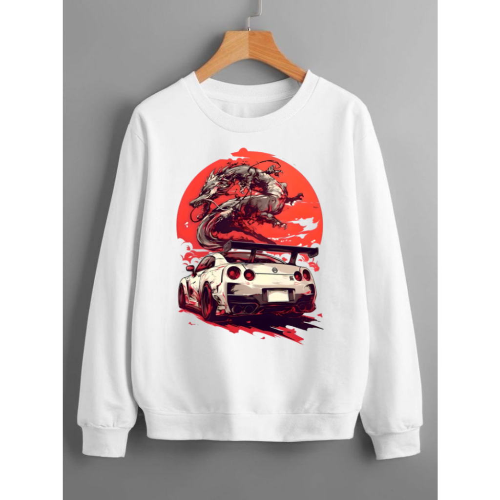 Moletom GTR R35 Car Japan P ao XG Filme Desenho Blusa Algodão Unissex Feminina Masculina Colorida