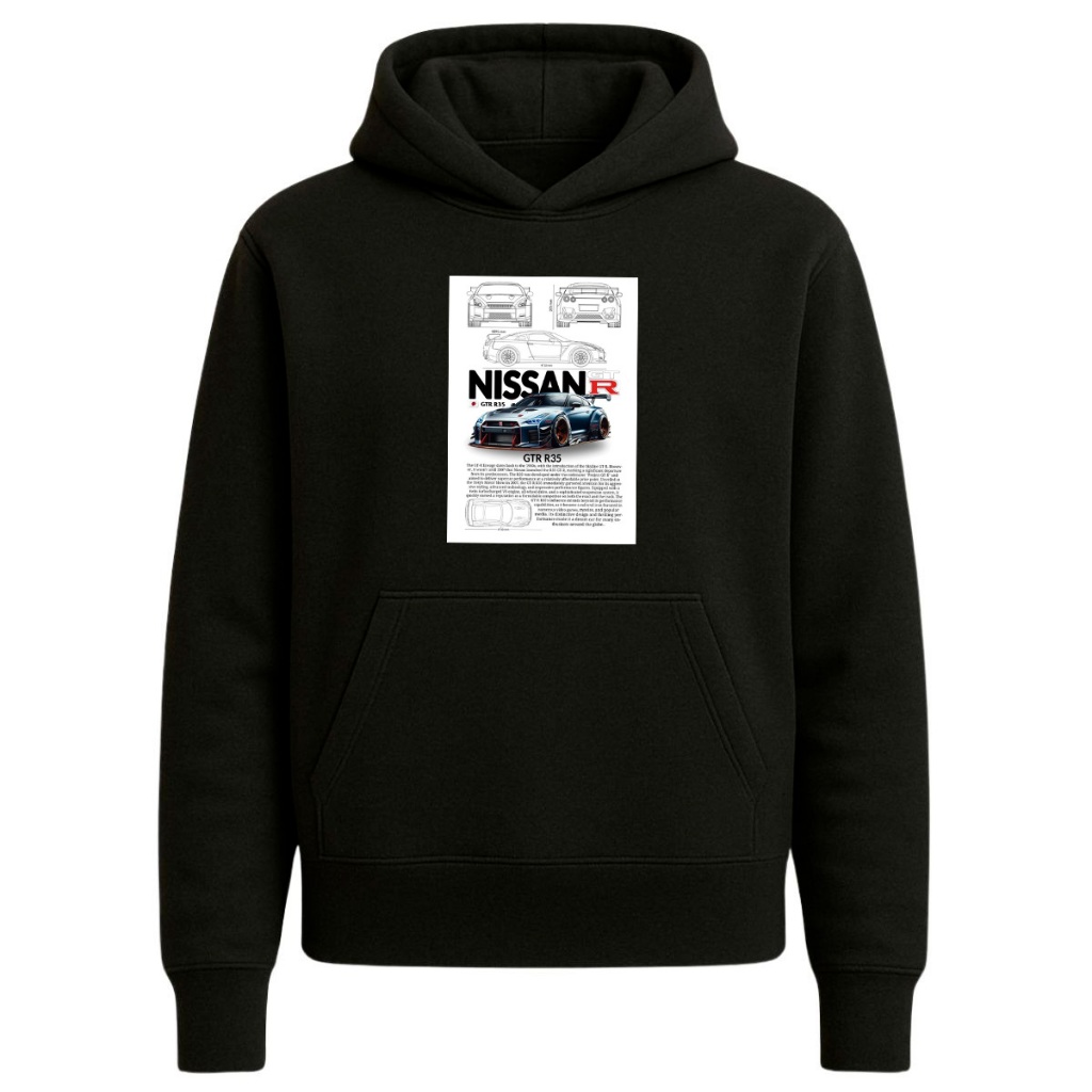 Blusa De Frio Nissan GTR Tunning Moletom Nissan GTR R35 Godzilla Adulto Unissex Masculino Feminino