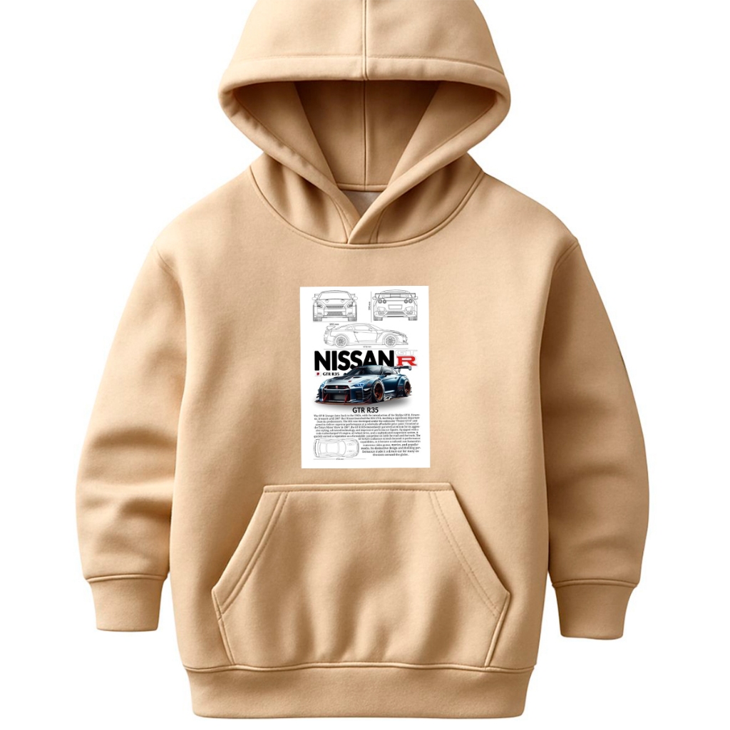 Moletom Carro Nissan GTR R35 Tunning Blusa De Frio Nissan GTR Infantil Unissex Menino Menina