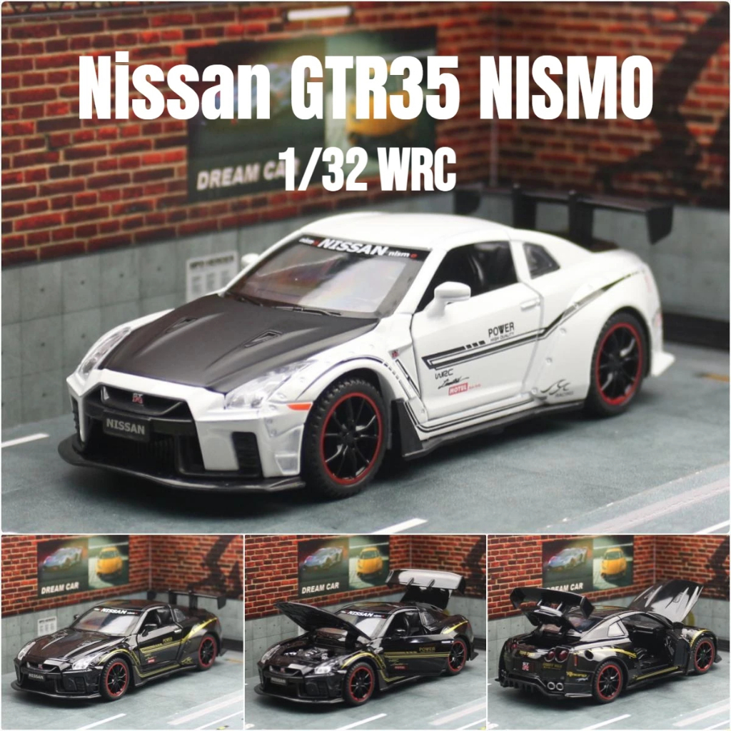 1/32 Nissan Skyline GTR R35 Nismo GT3 Modelo de carro de brinquedo de corrida para crianças RMZ CiTY Diecast Alloy
