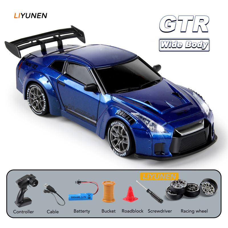 RC 4WD Drift Carro GTR R35 Porsche Modelo Acelerador Proporcional 2.4G Controle Remoto 911 De Corrida De Alta Velocidade