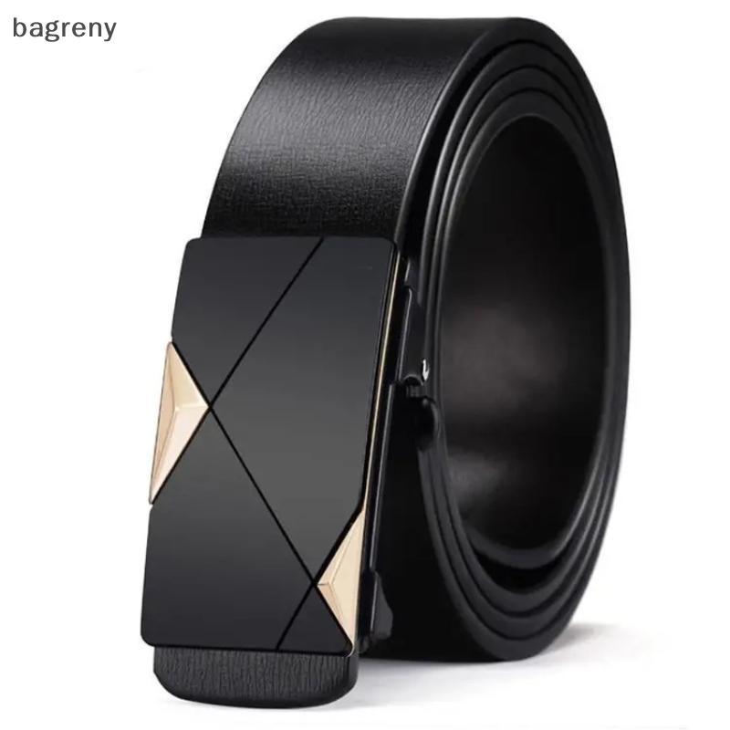 [bagreny] 1Pc Masculino Minimalista PU Automático Bule Cinto Elegante Antidesgaste Cintura Interna Para Escritório Traba