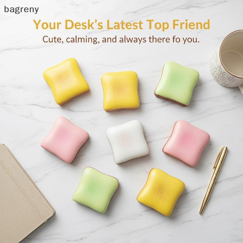 [bagreny] Fidget Squeeze Toy 1Pc Macio Simulado Jasmim Torrada Pão Brinquedo De Alívio Do Estresse Para Estudantes Exame