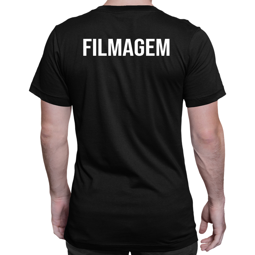 Camiseta Camisa Filmagem Câmera Man Vídeo Profissão Fotos Eventos Uniforme