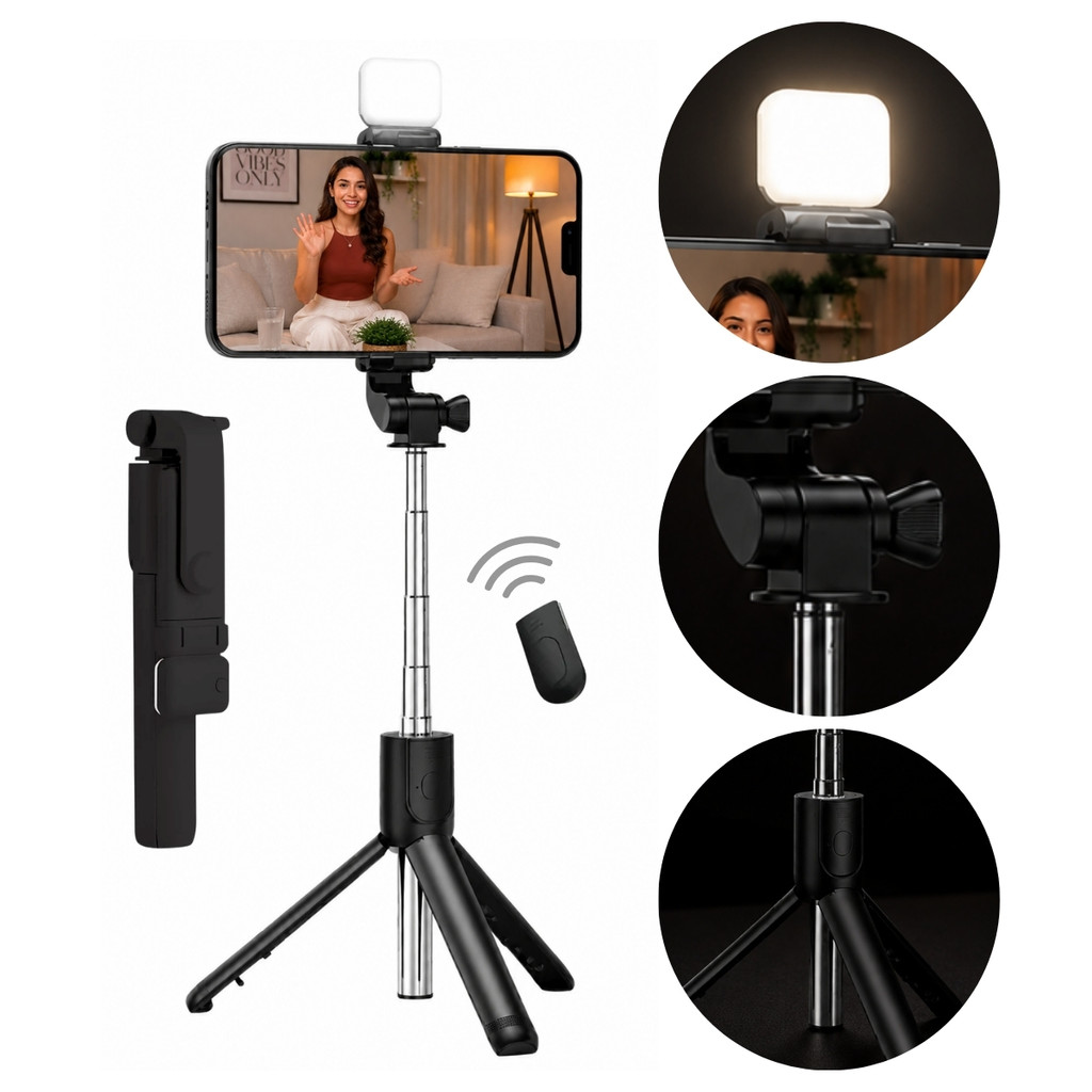 Tripé Extensível Compacto Para Celular Suporte Para Foto E Filmagem