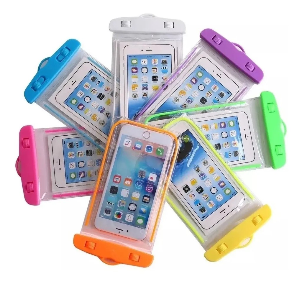 Kit 10 Capinha celular prova dagua proteção tirar foto pescaria filmagem resiste
