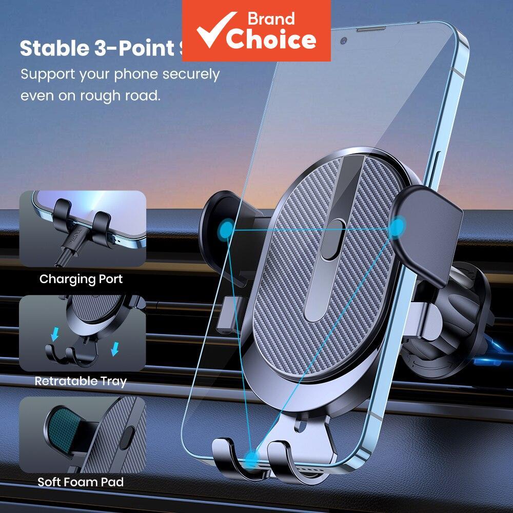 Saimili Universal Car Phone Mount Suporte De Ventilação Com Travamento Automático Clipe De Gancho Para Iphone Samsung