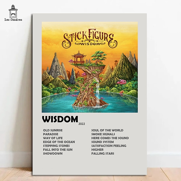 Quadro Placa Decorativa Stick Figure Wisdom em MDF 28x20cm