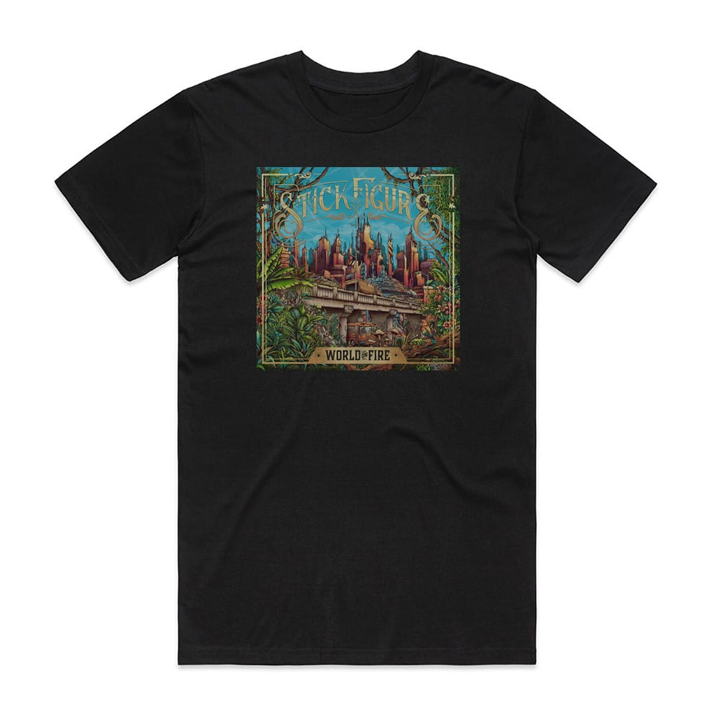 Camiseta Preta Stick Figure World On Fire