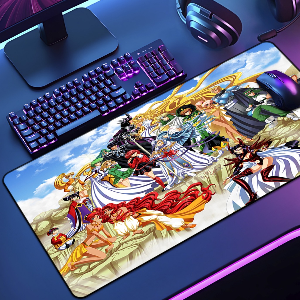 Mouse Pad Grande Guerreiras 65x30 70x35 80x35 90x40 90x50 120x60 Antiderrapante Borda Costurada