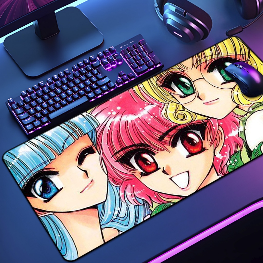 Mouse Pad Grande Guerreiras 65x30 70x35 80x35 90x40 90x50 120x60 Antiderrapante Borda Costurada