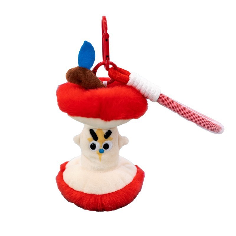 Brinquedo de Pelúcia Fofo para Crianças Apple Core com Estojo para Fones de Ouvido em Forma de Inseto Apple