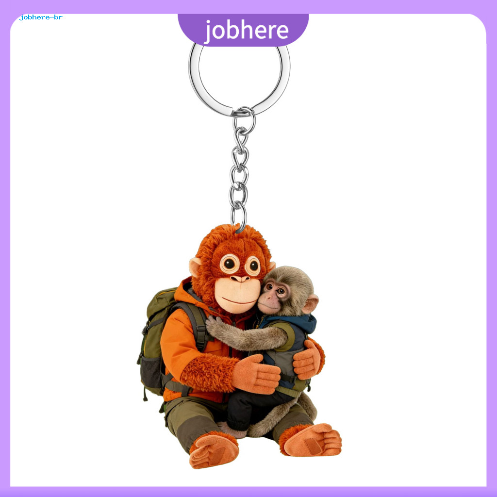 Lightweight Keychain Slap the Monkey Double-sided Acrylic Pendant Cute Design Key Chain for Backpack Handbag for Southea