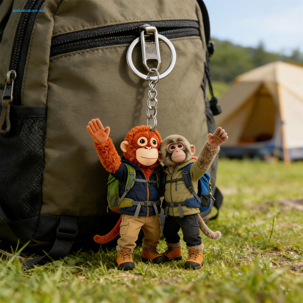 Suitable Size: Measuring 197 inches (5 cm) this Slap the Monkey key chain is just right size without being too bulky add