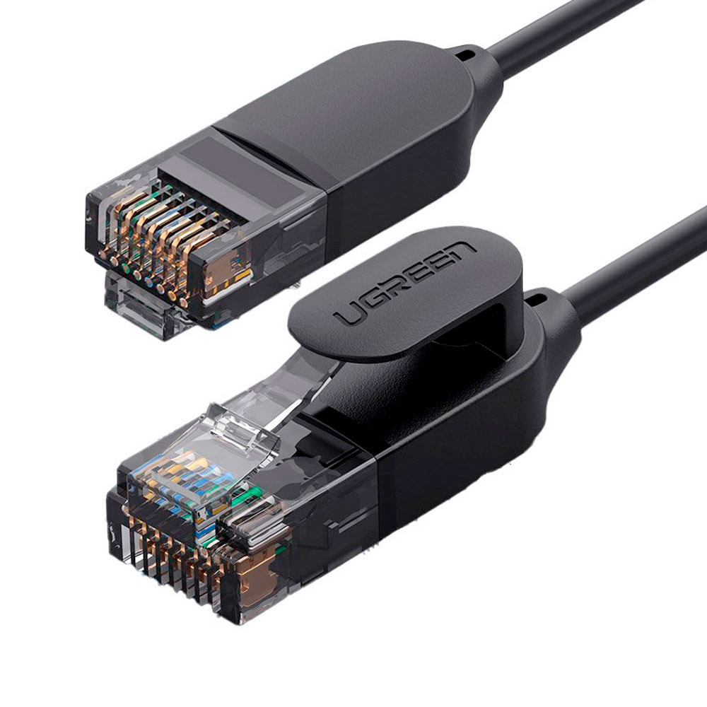 Cabo de Rede Rj45 Ugreen Cat6A UTP Macho 2Metros Preto