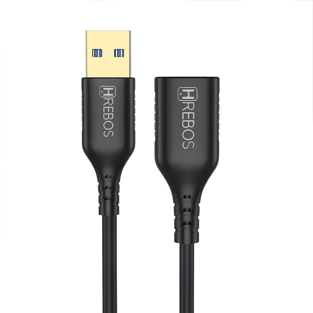 Extensor Usb 3.0 2metros Preto Usb-a Macho Para Usb-a Fêmea Preto