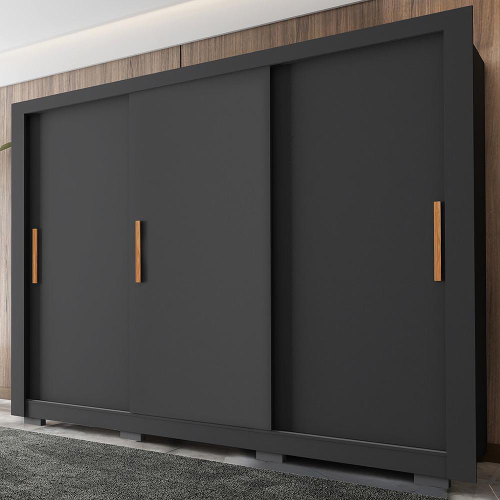 Guarda Roupa Casal Com 3 Portas 2 Gavetas 8 Pés Armo Caemmun
