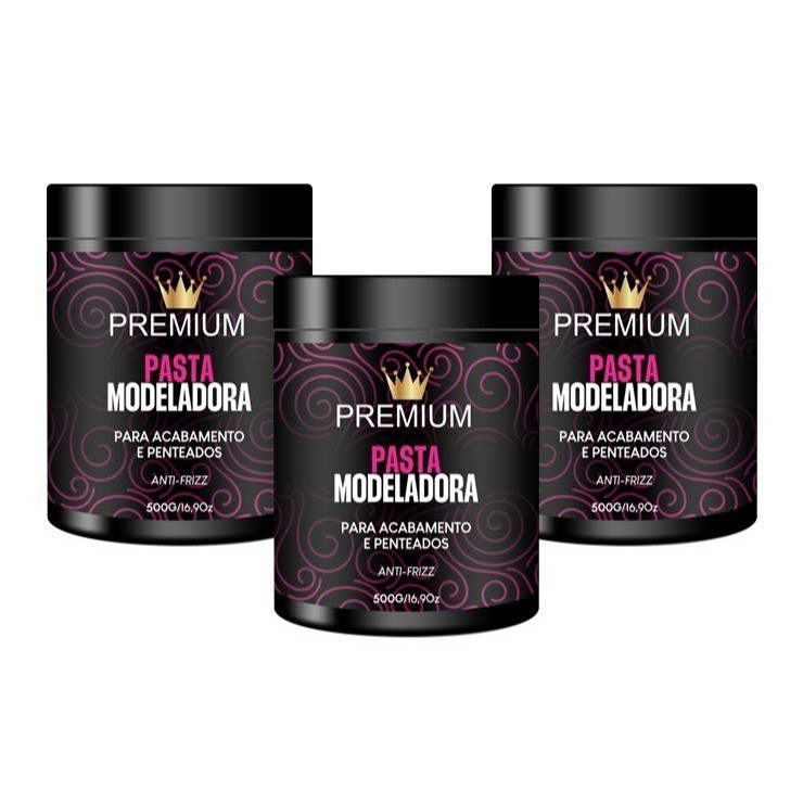 PASTA MODELADORA & FIXADORA PREMIUM 500G - 3 UNIDADES