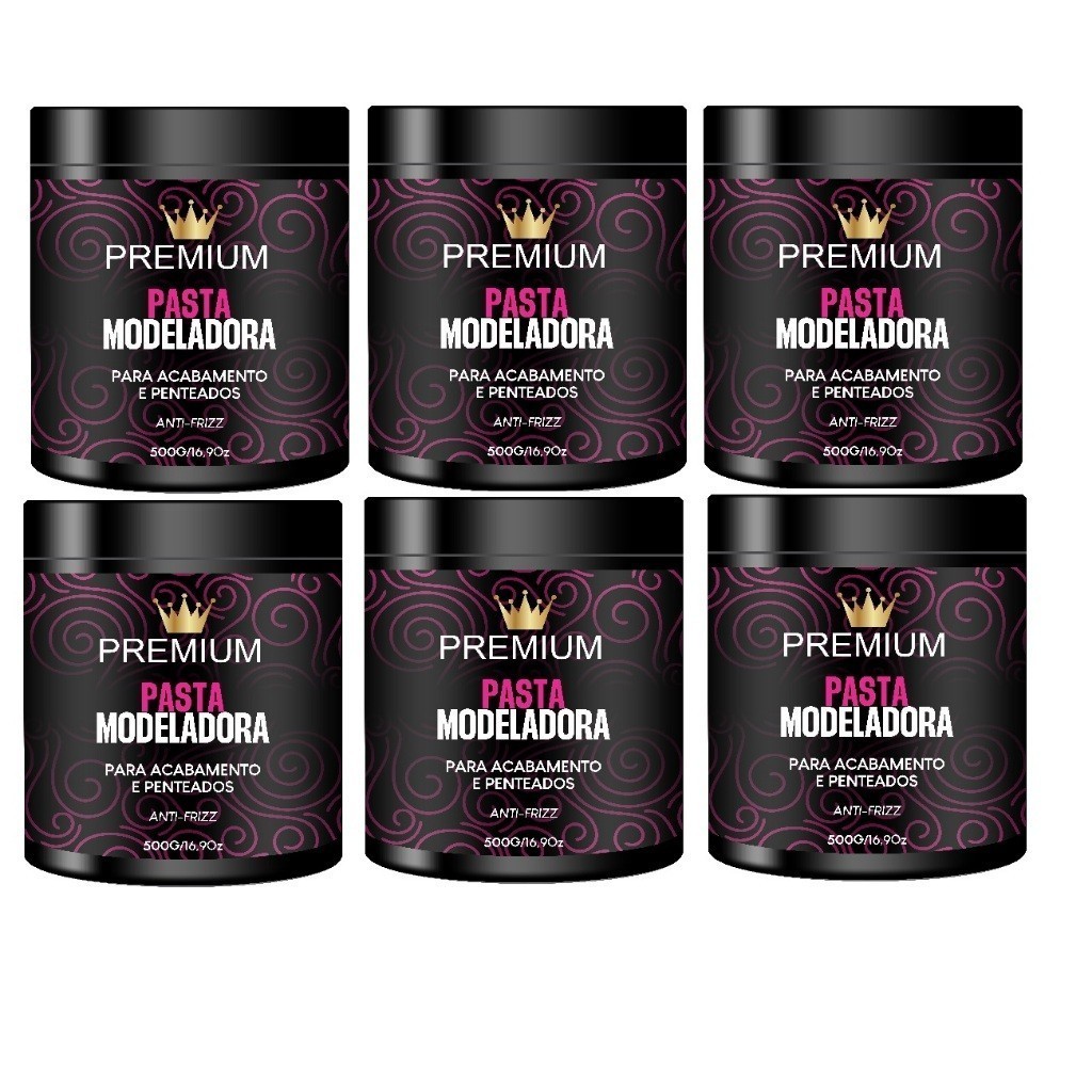 Pasta Premium Modeladora Profissional  500g 6 unidades