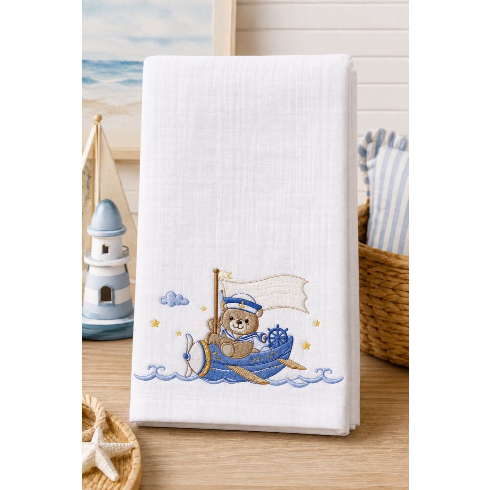 Flanelas de Passeio Bordadas Nome + Desenho