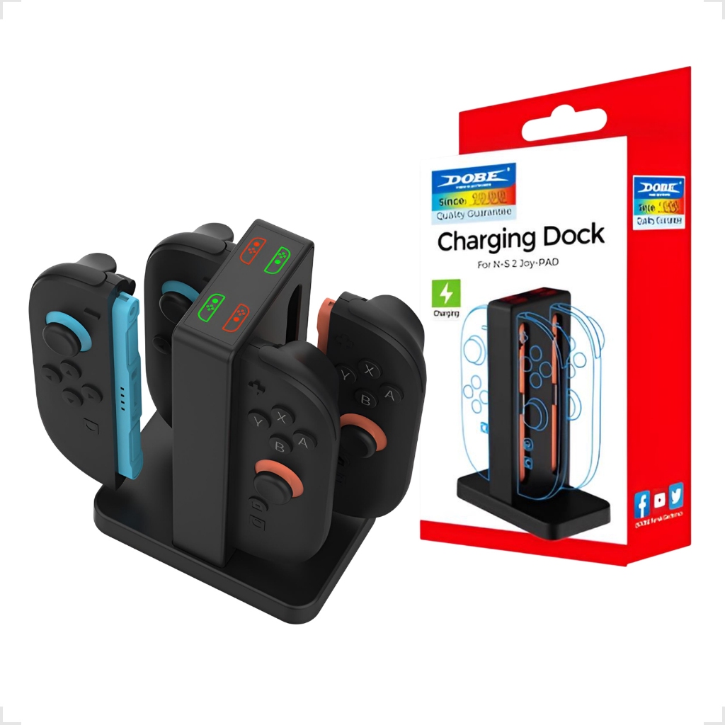 Base De Carregamento Para Controle Joy-Pad Compatível Nintendo Switch 2 Preto DOBE TNS-3192B