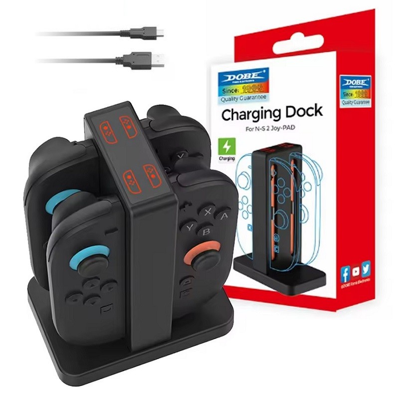 Carregador Para Nintendo Switch 2 Joy-con 4 Controles Estação Base