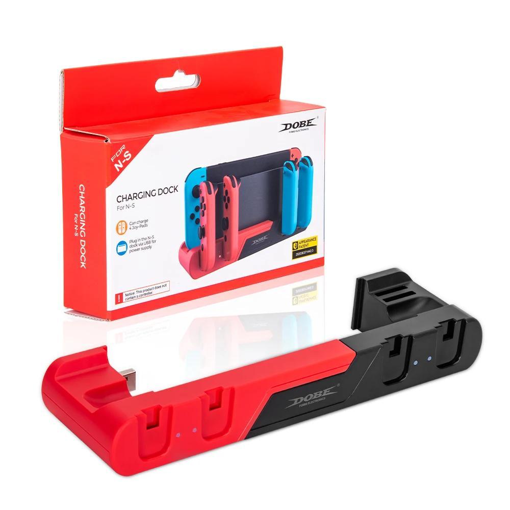 Base Dock Carregador 4 Joy-Cons Hub TV USB Para Nintendo Switch OLED