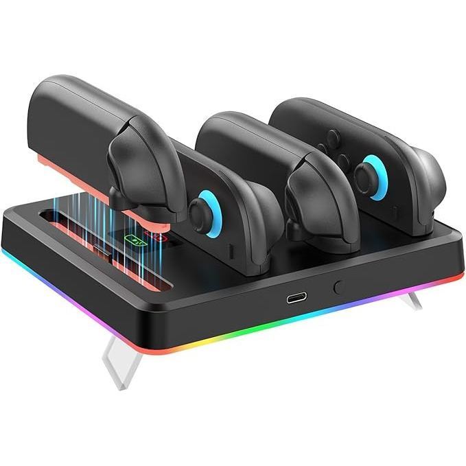 Base Carregadora Led Para Joy-con Controle Nintendo Switch 2