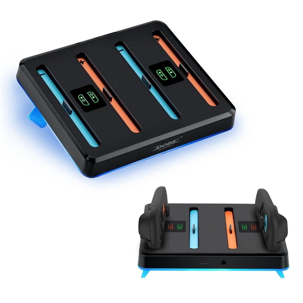Base de carregamento DOBE RGB para controles Joy-Con do Nintendo Switch 2 - Preto (TNS-3160)