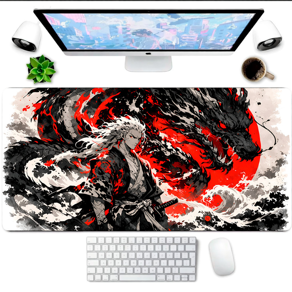 Mouse Pad Gaming Personalizado Masculino Desk Mat Grande 80x30 Superfície Controle e Velocidade Para Jogos e Trabalho em