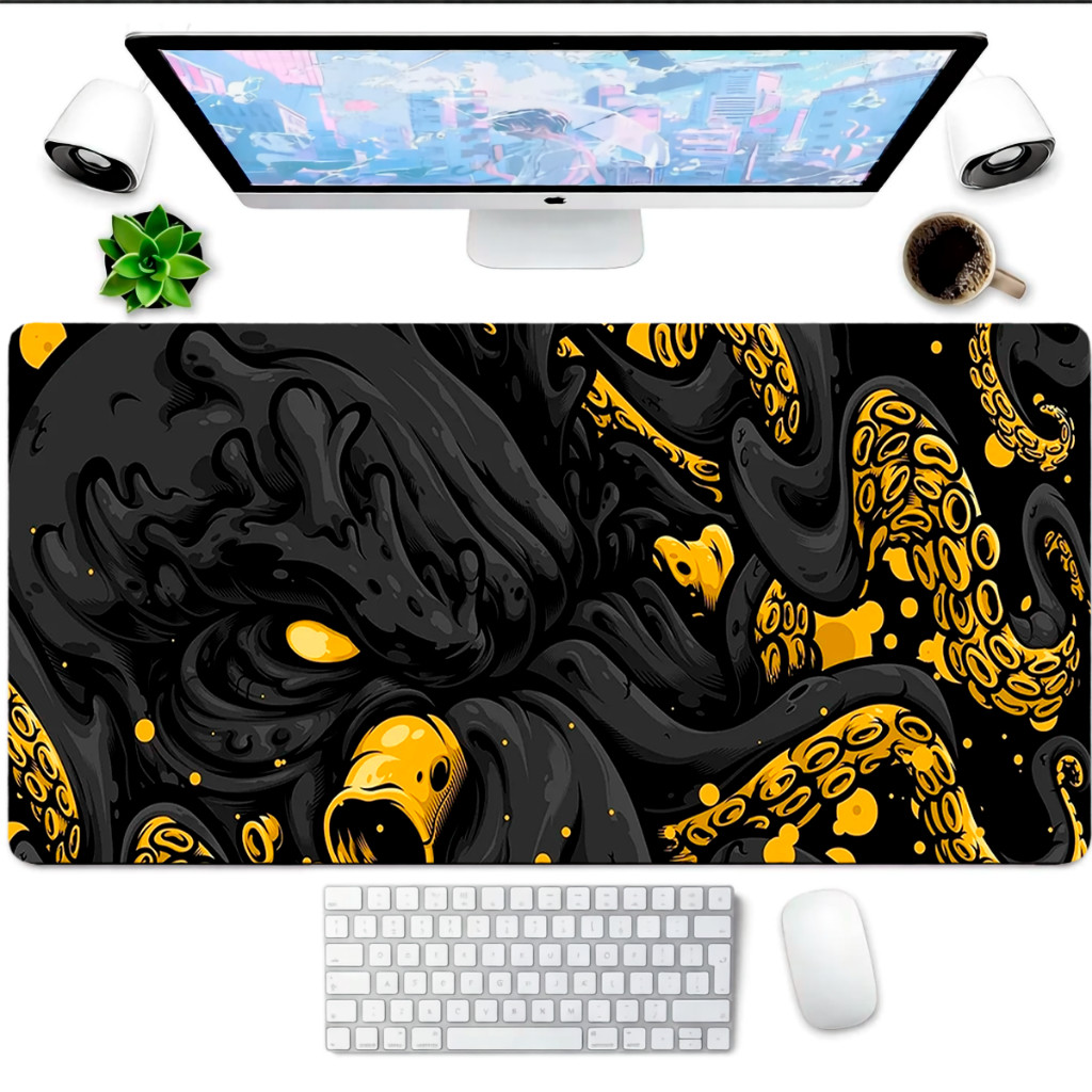 Mouse Pad Gaming Personalizado Masculino Desk Mat Grande 80x30 Controle e Velocidade Para Jogos FPS e Uso Profissional n