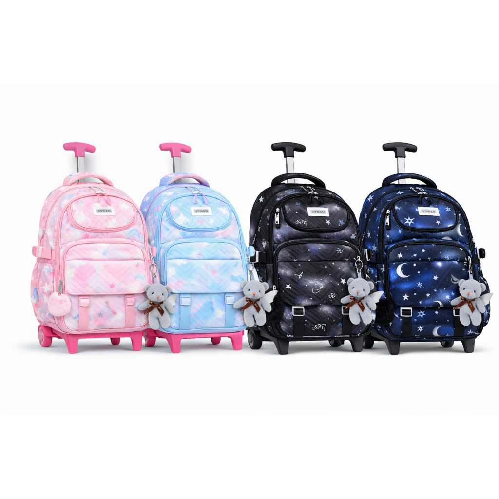 Mochila de Rodinha Feminina Juvenil com tipo porta que abre 180° Grande Confortavel e Impermeavel