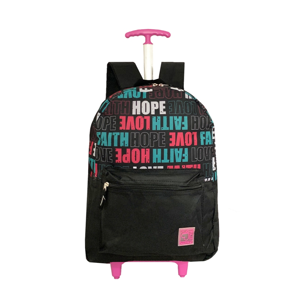 Mochila Clio Hope de Rodinhas Juvenil Escolar Grande Meninas Style Feminina Faculdade