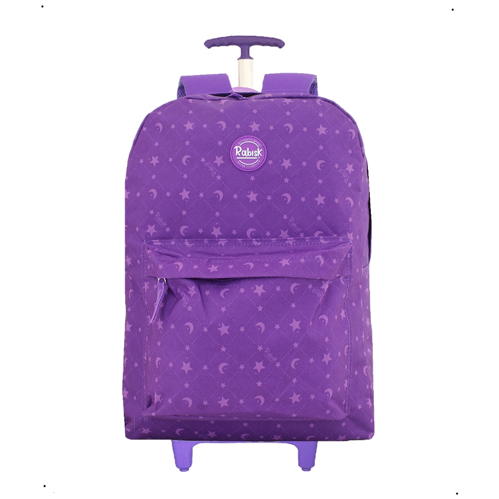 Mochila Feminina Bolsa Rodinhas Juvenil Escolar Grande Reforçada Rabisk Meninas Voltas ás aulas