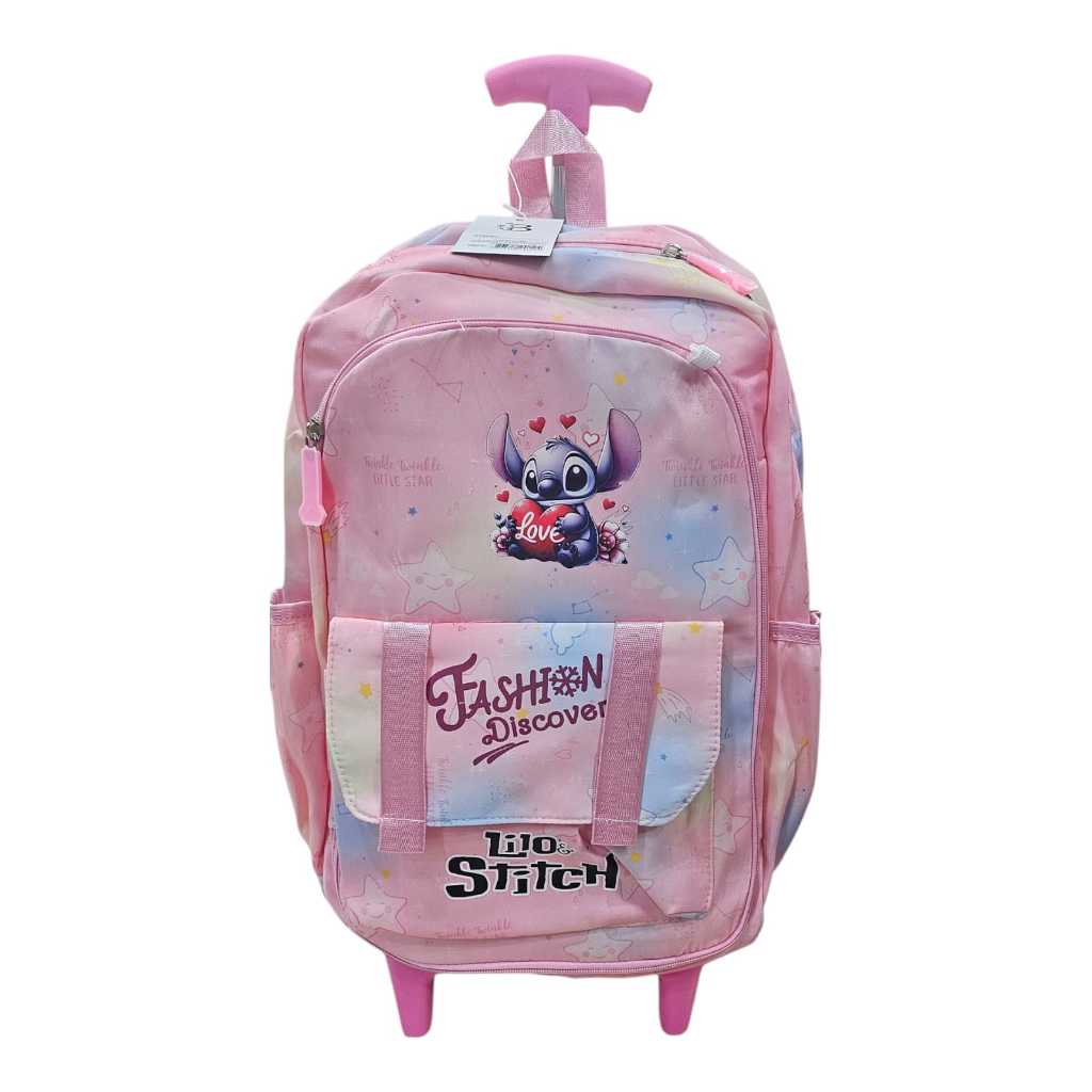 Mochila Juvenil Feminina  Rodinha  Grande Porta  de 180 Desenhado