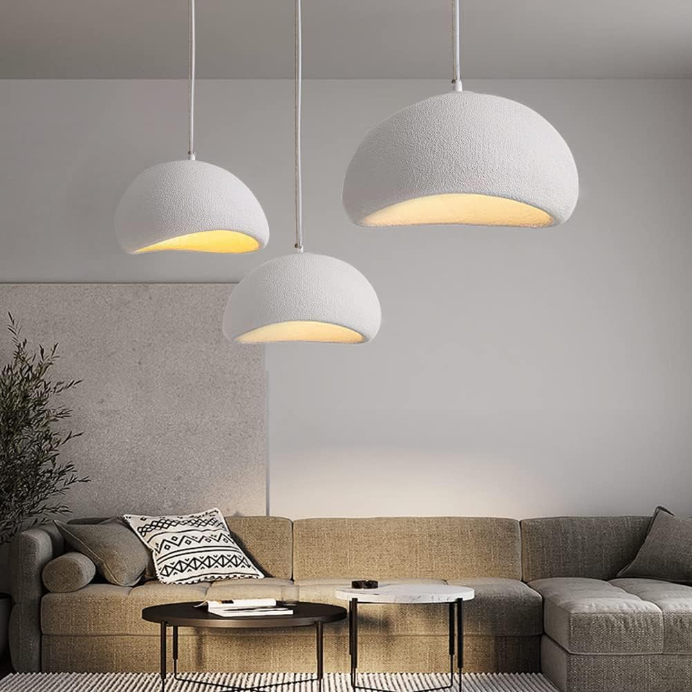 Luminária Pendente Wabi Sabi – Estilo Japonês – E27 – Ilha de Cozinha – Suspensa de Teto – Design Orgânico