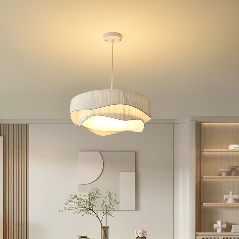 Lustre Estilo Wabi-Sabi De 19.68 Polegadas , Luz De Teto Creme , Luminária Pendente Moderna Para Sala De Jantar , Estar