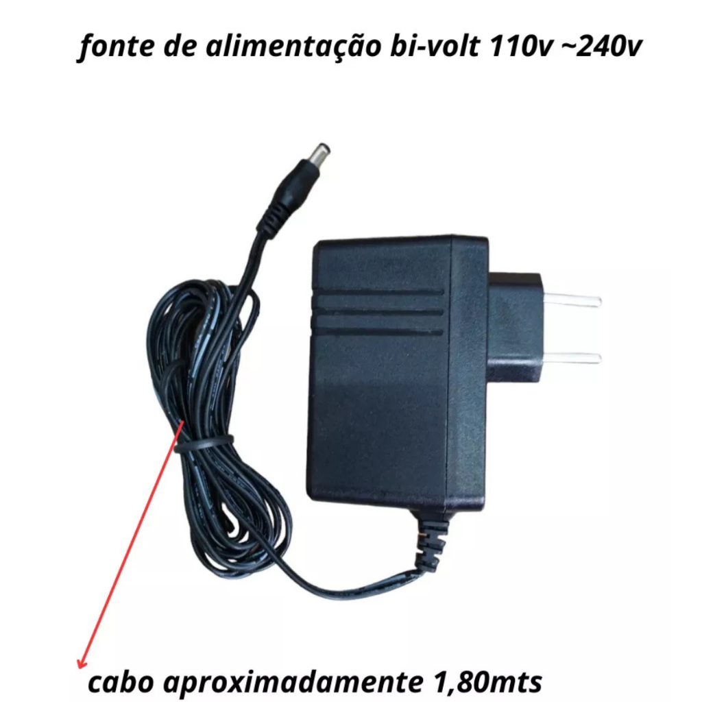 Fonte Para Led Iluminador Ring Light Dc12v 3-5a 48w